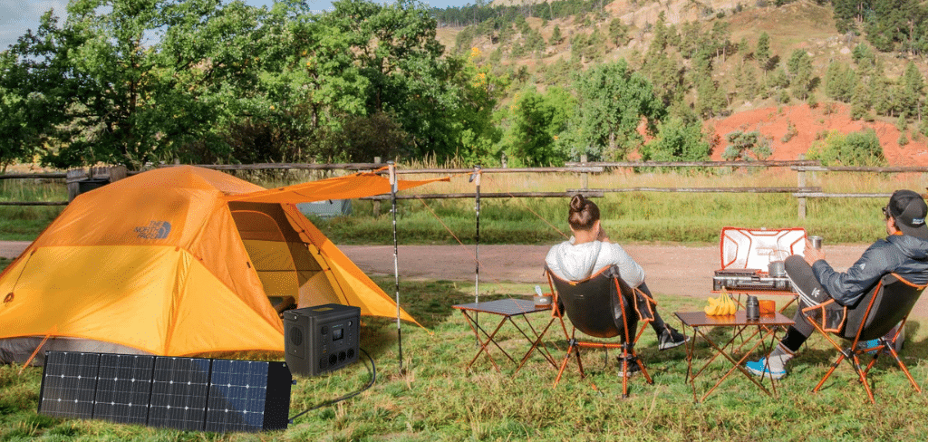 Camping sauvage nature Batterie IZYWATT panneaux solaire énergie solaire autonomie