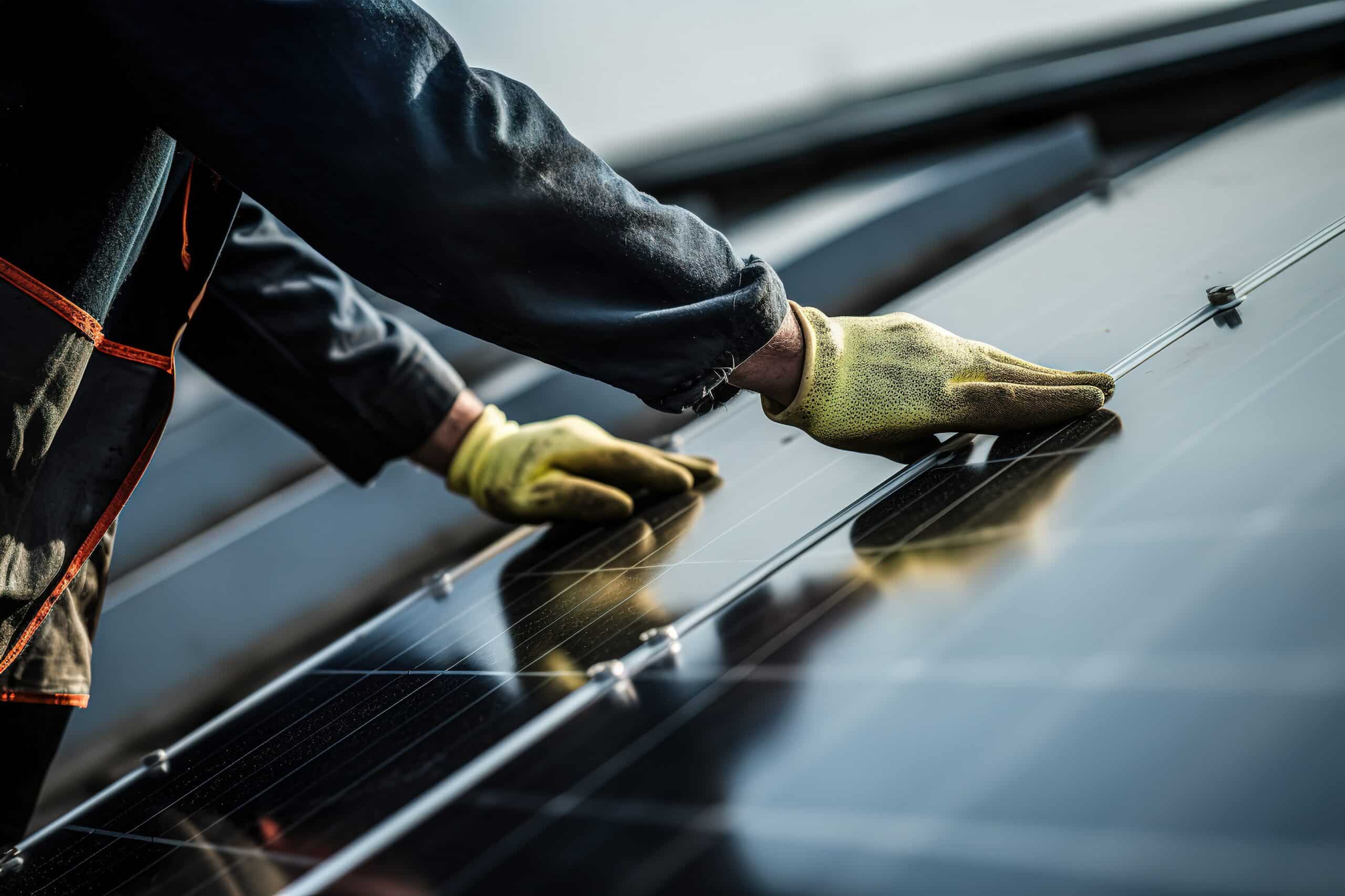 Panneau solaire chantier formation