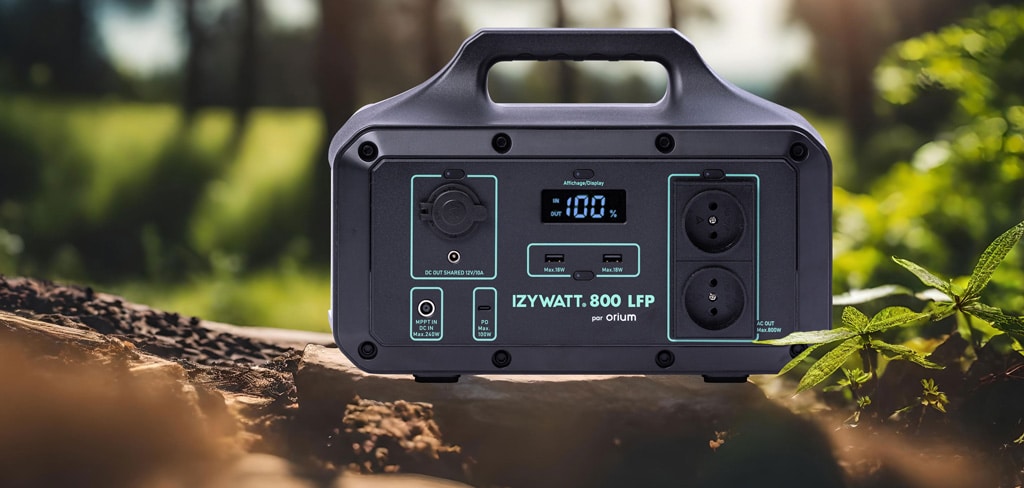Batterie IZYWATT 800, forêt, économie d'énergie, énergie solaire